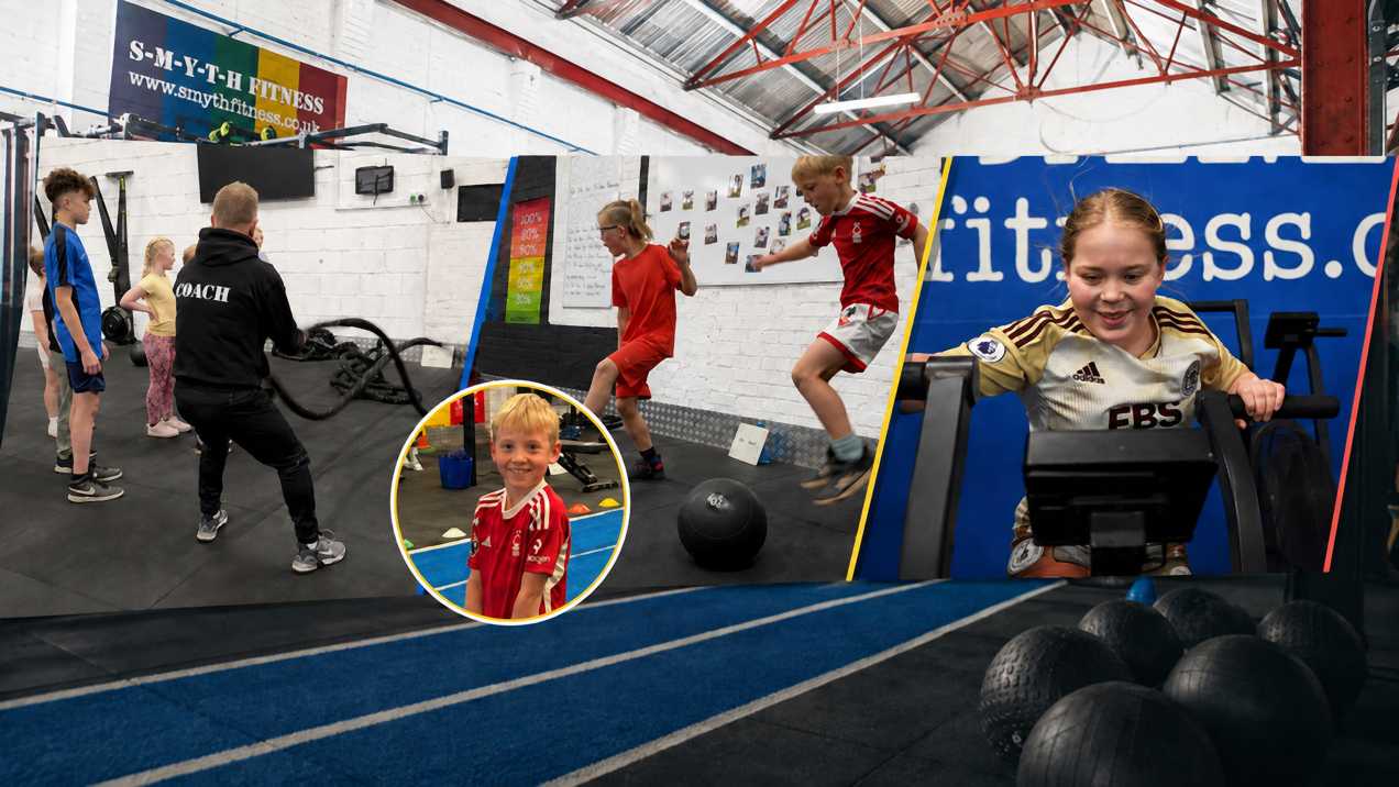 Children taking part in a kids' fitness class at Smyth Fitness